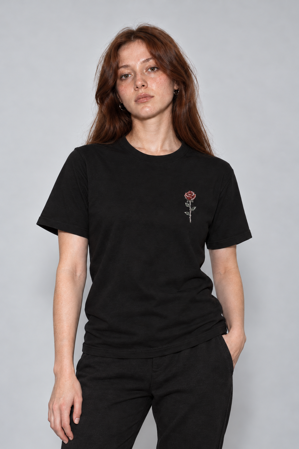 CROOKED ROSE Grafik-T-Shirt
