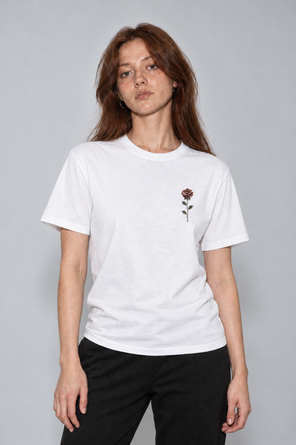 CROOKED ROSE Grafik-T-Shirt